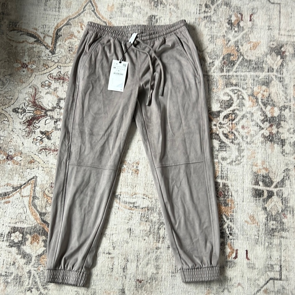 Zara suede joggers